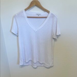 Z Supply Classic White V-Neck Short Sleeve Tee